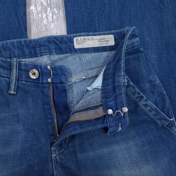 Diesel Jeans Womens 26x34 Flairlegg Mid Rise Wide Boot Flare Blue Denim Pants - Picture 7 of 10
